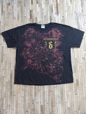 Shinedown 2012 Floral AOP All Over Print Band Rock T-Shirt